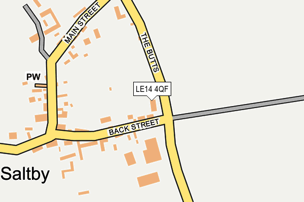 LE14 4QF map - OS OpenMap – Local (Ordnance Survey)