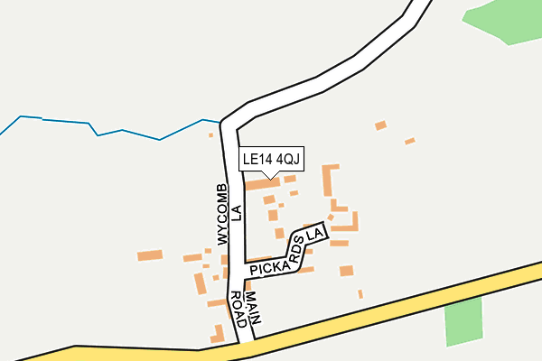 LE14 4QJ map - OS OpenMap – Local (Ordnance Survey)
