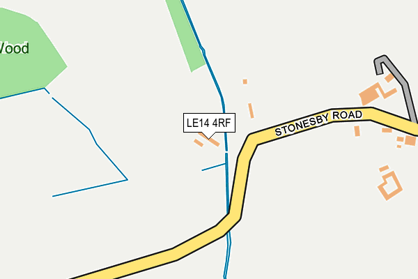 LE14 4RF map - OS OpenMap – Local (Ordnance Survey)