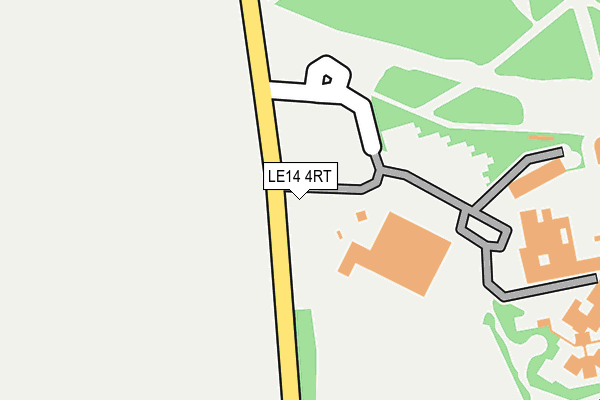 LE14 4RT map - OS OpenMap – Local (Ordnance Survey)