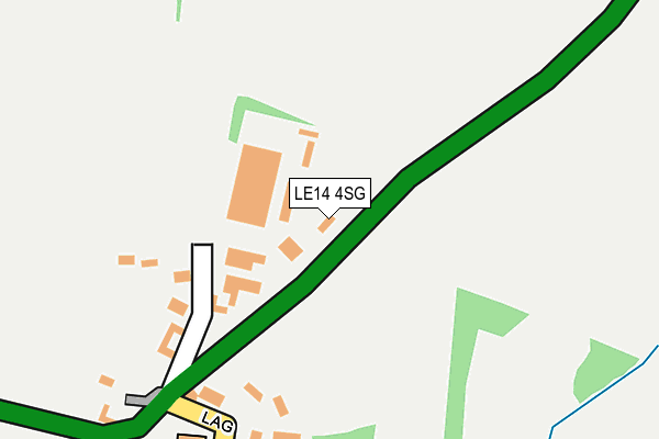 LE14 4SG map - OS OpenMap – Local (Ordnance Survey)