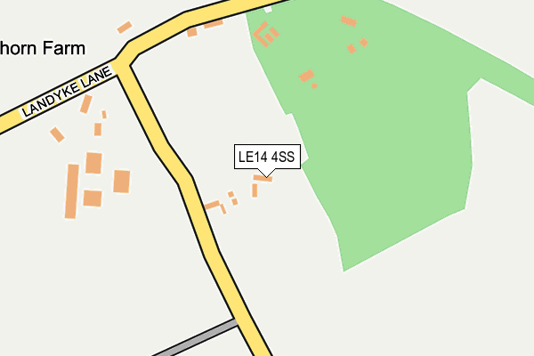 LE14 4SS map - OS OpenMap – Local (Ordnance Survey)