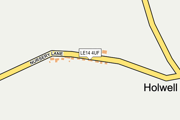 LE14 4UF map - OS OpenMap – Local (Ordnance Survey)