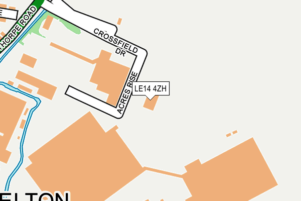 LE14 4ZH map - OS OpenMap – Local (Ordnance Survey)