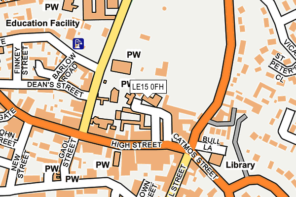 LE15 0FH map - OS OpenMap – Local (Ordnance Survey)
