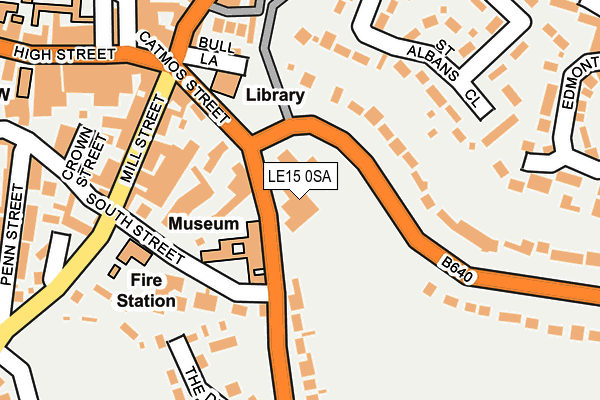 LE15 0SA map - OS OpenMap – Local (Ordnance Survey)