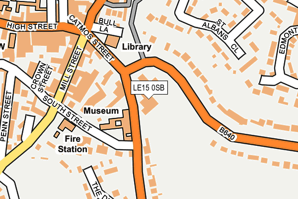 LE15 0SB map - OS OpenMap – Local (Ordnance Survey)