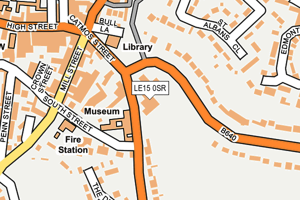 LE15 0SR map - OS OpenMap – Local (Ordnance Survey)