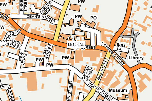 LE15 6AL map - OS OpenMap – Local (Ordnance Survey)