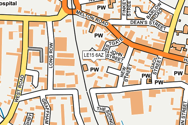 LE15 6AZ map - OS OpenMap – Local (Ordnance Survey)