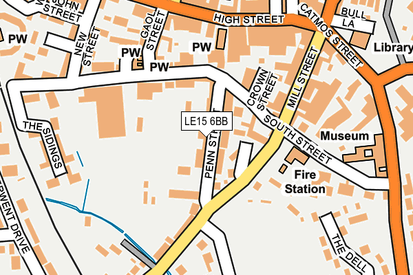 LE15 6BB map - OS OpenMap – Local (Ordnance Survey)
