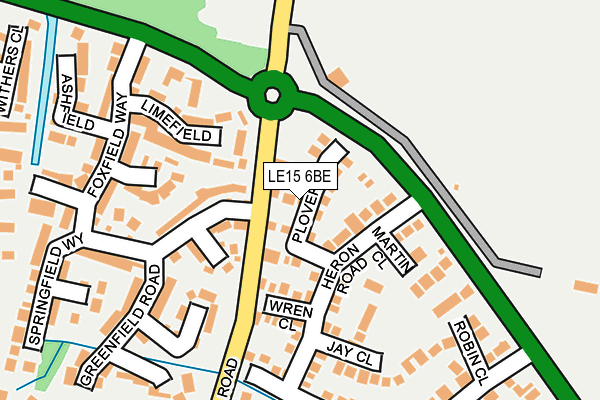 LE15 6BE map - OS OpenMap – Local (Ordnance Survey)