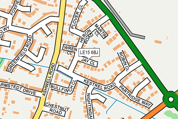 LE15 6BJ map - OS OpenMap – Local (Ordnance Survey)