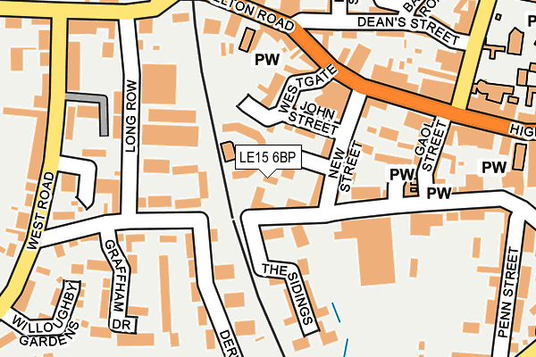 LE15 6BP map - OS OpenMap – Local (Ordnance Survey)