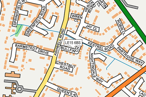 LE15 6BS map - OS OpenMap – Local (Ordnance Survey)