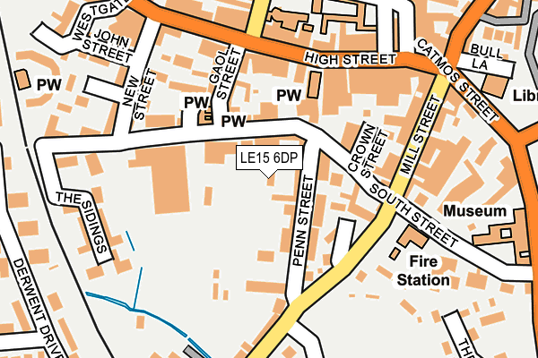 LE15 6DP map - OS OpenMap – Local (Ordnance Survey)