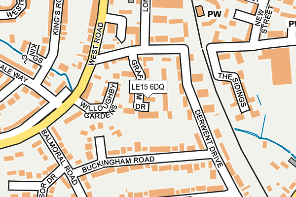LE15 6DQ map - OS OpenMap – Local (Ordnance Survey)