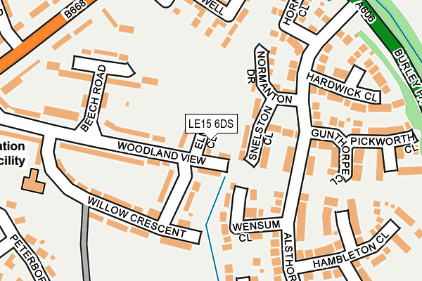 LE15 6DS map - OS OpenMap – Local (Ordnance Survey)