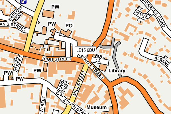 LE15 6DU map - OS OpenMap – Local (Ordnance Survey)