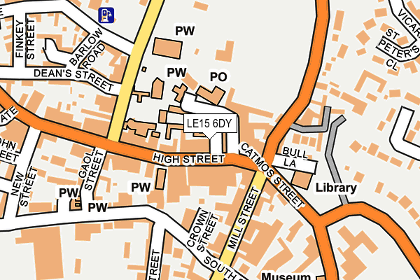 LE15 6DY map - OS OpenMap – Local (Ordnance Survey)