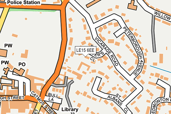 LE15 6EE map - OS OpenMap – Local (Ordnance Survey)