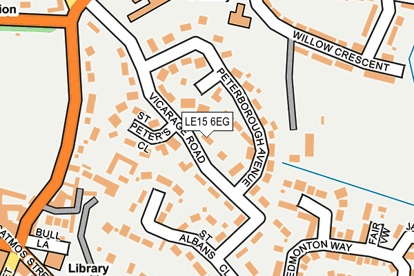 LE15 6EG map - OS OpenMap – Local (Ordnance Survey)