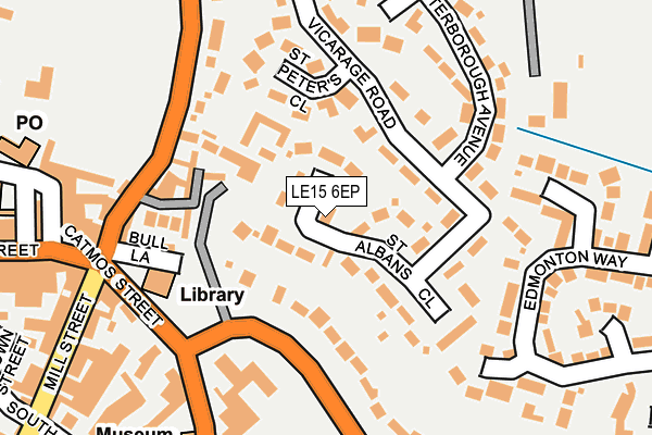 LE15 6EP map - OS OpenMap – Local (Ordnance Survey)
