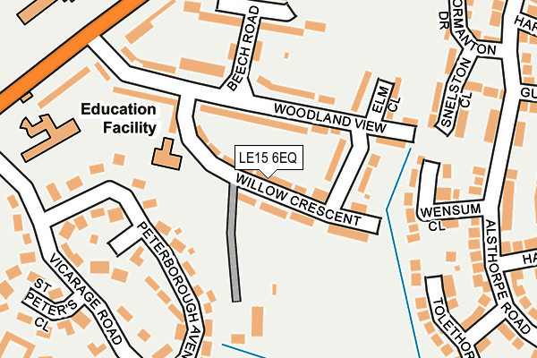 LE15 6EQ map - OS OpenMap – Local (Ordnance Survey)