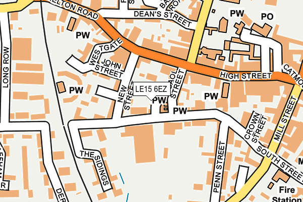 LE15 6EZ map - OS OpenMap – Local (Ordnance Survey)