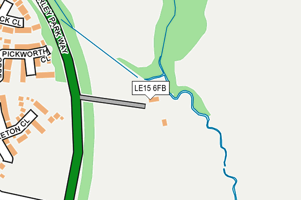LE15 6FB map - OS OpenMap – Local (Ordnance Survey)