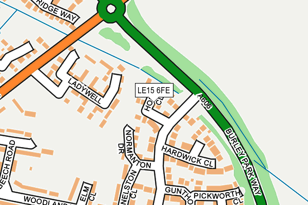 LE15 6FE map - OS OpenMap – Local (Ordnance Survey)