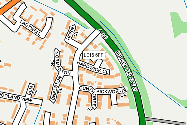 LE15 6FF map - OS OpenMap – Local (Ordnance Survey)