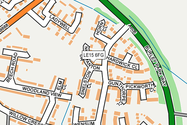 LE15 6FG map - OS OpenMap – Local (Ordnance Survey)