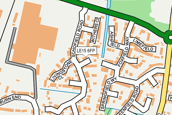 LE15 6FP map - OS OpenMap – Local (Ordnance Survey)