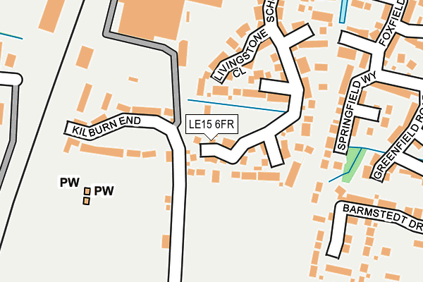 LE15 6FR map - OS OpenMap – Local (Ordnance Survey)