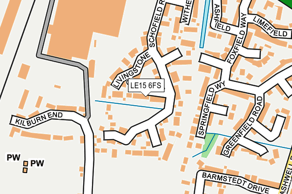 LE15 6FS map - OS OpenMap – Local (Ordnance Survey)