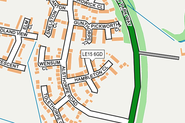 LE15 6GD map - OS OpenMap – Local (Ordnance Survey)