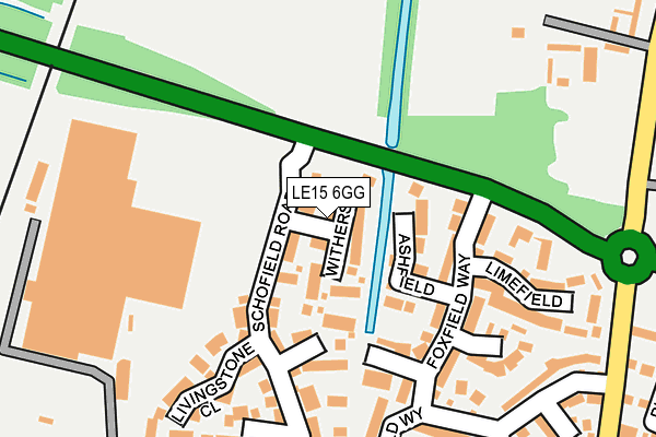 LE15 6GG map - OS OpenMap – Local (Ordnance Survey)