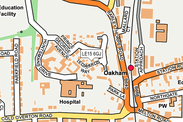 LE15 6GJ map - OS OpenMap – Local (Ordnance Survey)
