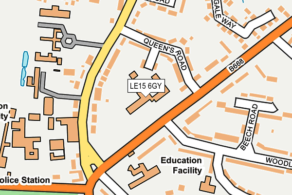 LE15 6GY map - OS OpenMap – Local (Ordnance Survey)
