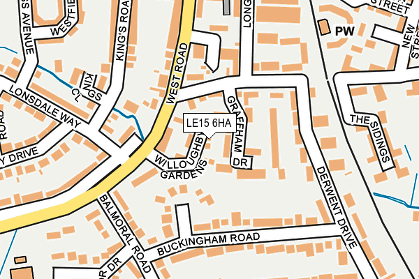 LE15 6HA map - OS OpenMap – Local (Ordnance Survey)