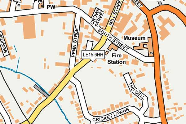 LE15 6HH map - OS OpenMap – Local (Ordnance Survey)