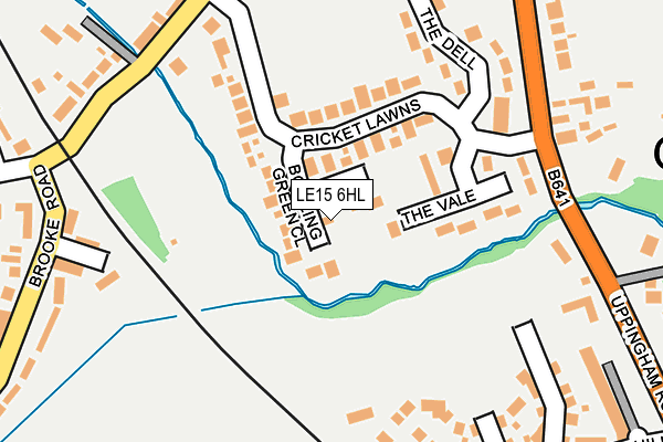 LE15 6HL map - OS OpenMap – Local (Ordnance Survey)