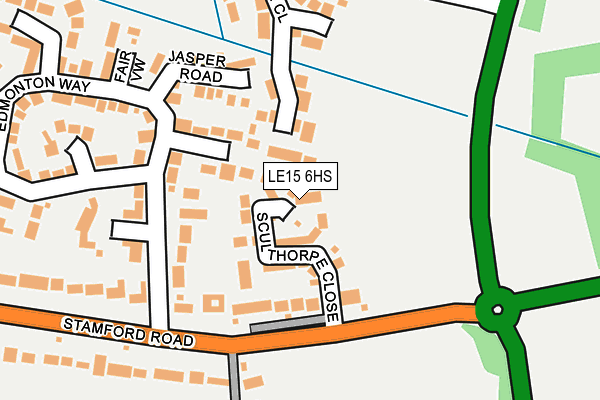 LE15 6HS map - OS OpenMap – Local (Ordnance Survey)