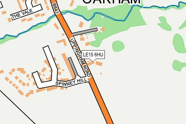 LE15 6HU map - OS OpenMap – Local (Ordnance Survey)