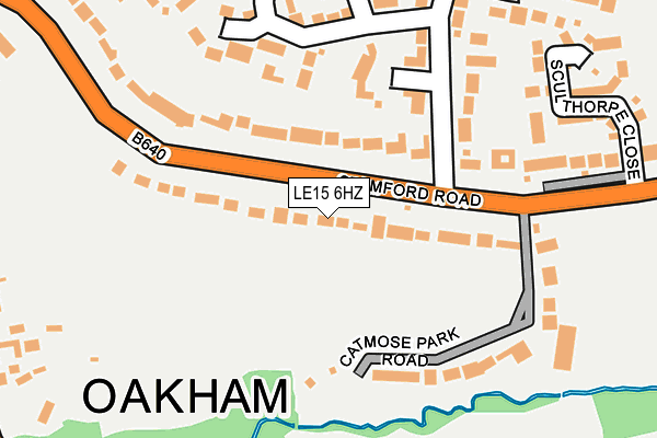 LE15 6HZ map - OS OpenMap – Local (Ordnance Survey)