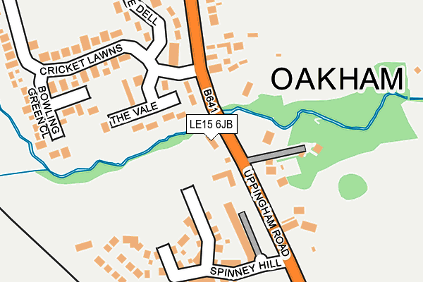 LE15 6JB map - OS OpenMap – Local (Ordnance Survey)