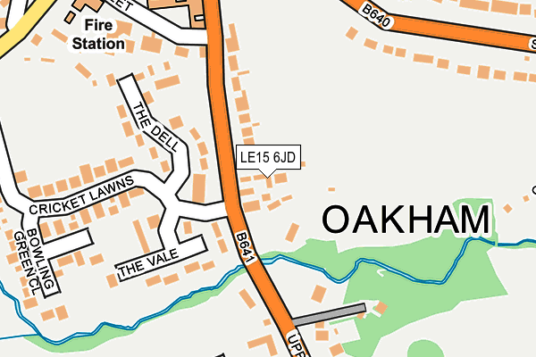 LE15 6JD map - OS OpenMap – Local (Ordnance Survey)