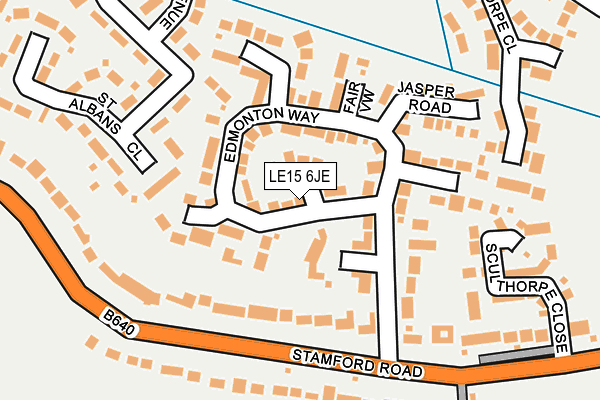 LE15 6JE map - OS OpenMap – Local (Ordnance Survey)