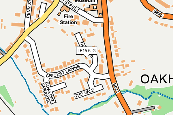 LE15 6JG map - OS OpenMap – Local (Ordnance Survey)